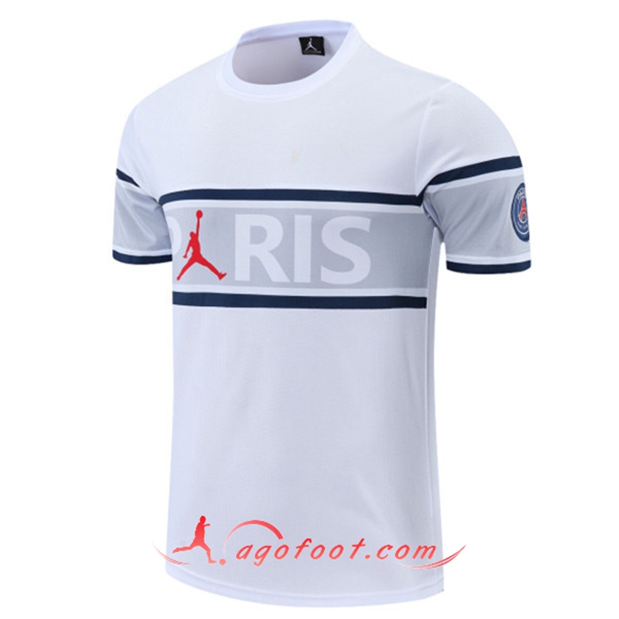 Training T-Shirts Jordan PSG Blanc/Gris 2022/2023