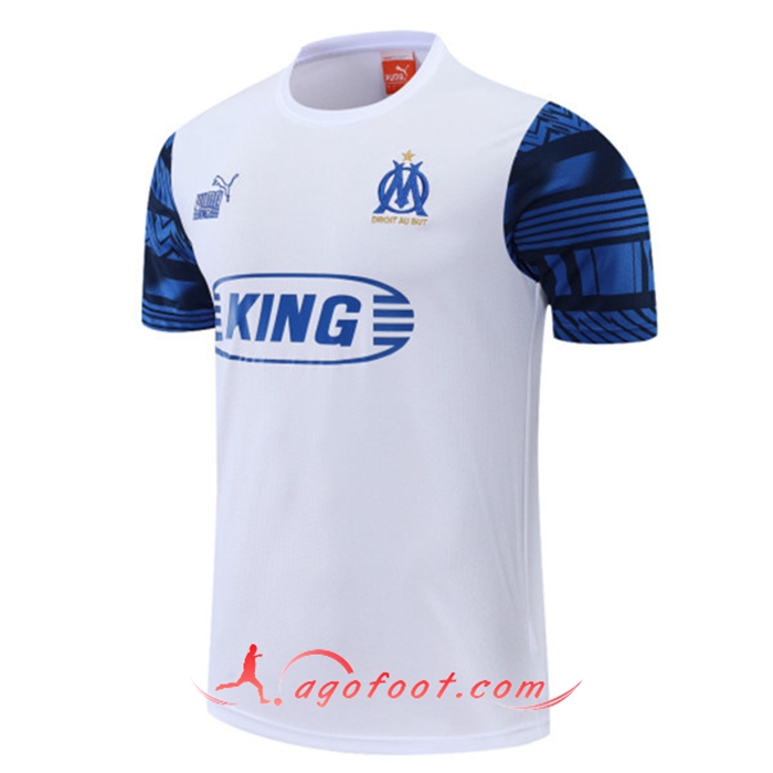 Training T-Shirts Marseille OM Blanc/Bleu 2022/2023