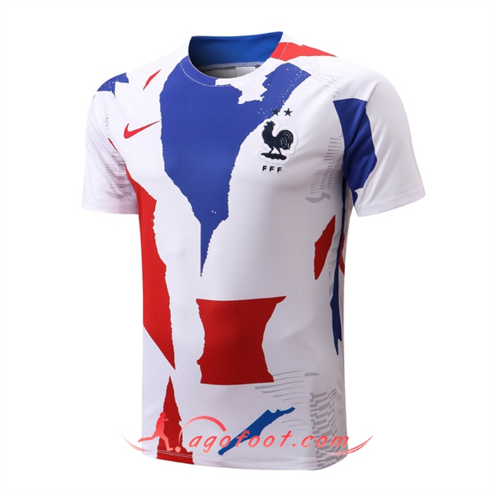 Training T-Shirts France Blanc/Bleu/Rouge 2022/2023