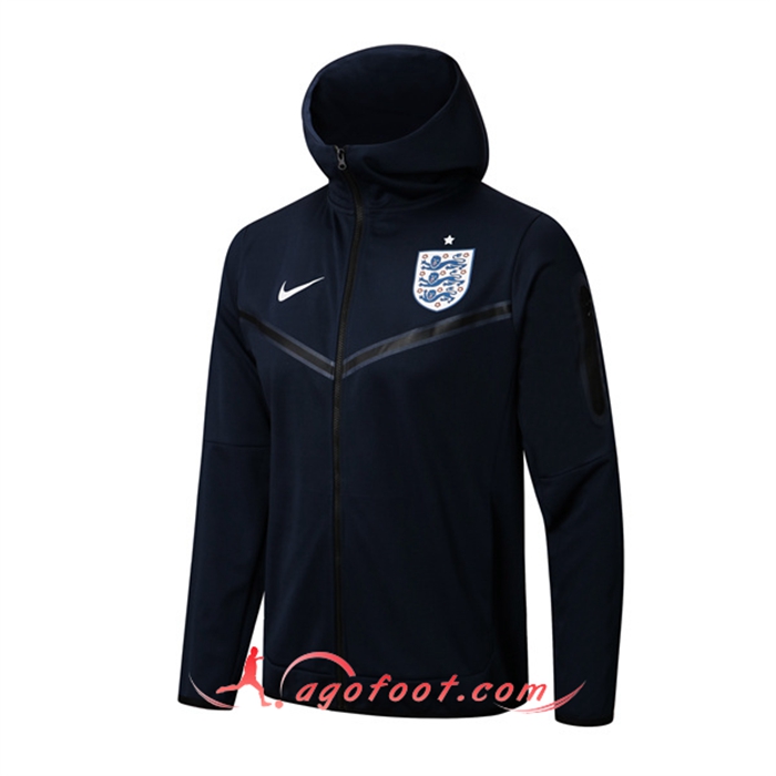 Veste A Capuche Angleterre Bleu Marin 2022/2023