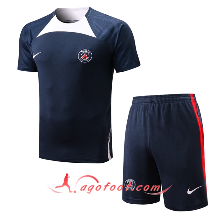 Ensemble Training T-Shirts + Shorts PSG Bleu Marin 2022/2023