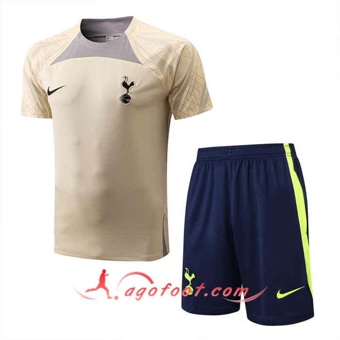 Ensemble Training T-Shirts + Shorts Tottenham Hotspur Jaune 2022/2023