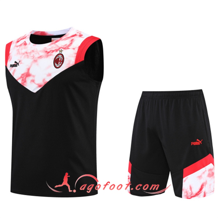 Ensemble Training Debardeur + Shorts Milan AC Noir 2022/2023