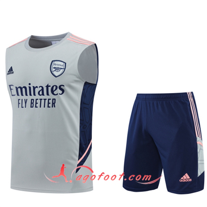 Ensemble Training Debardeur + Shorts Arsenal Gris 2022/2023