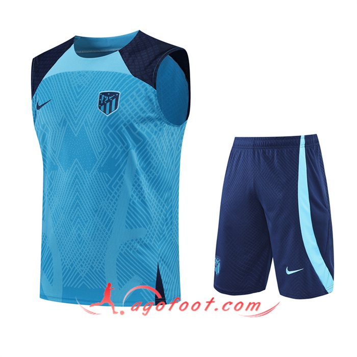 Ensemble Training Debardeur + Shorts Atletico Madrid Bleu 2022/2023