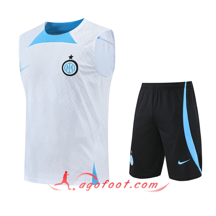 Ensemble Training Debardeur + Shorts Inter Milan Blanc 2022/2023