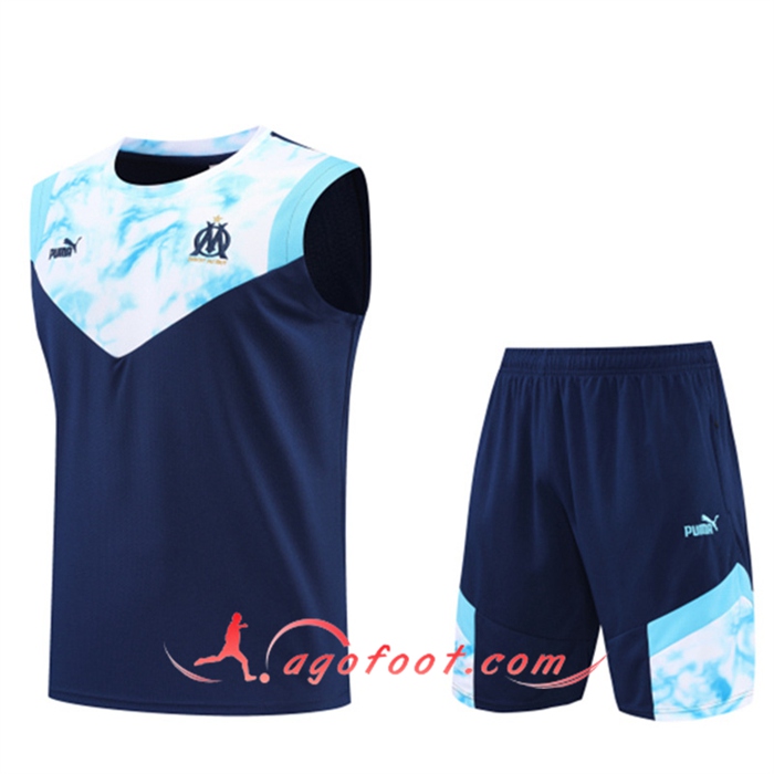 Ensemble Training Debardeur + Shorts Marseille OM Bleu Marin 2022/2023