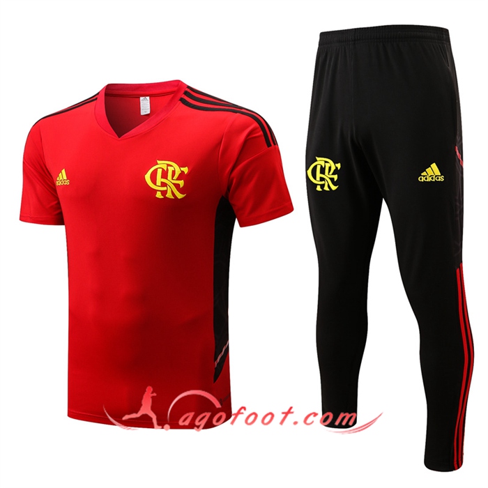 Ensemble Training T-Shirts + Pantalon Flamengo Rouge 2022/2023
