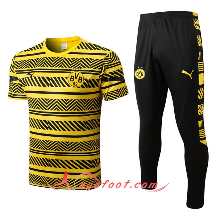 Ensemble Training T-Shirts + Pantalon Dortmund Jaune 2022/2023