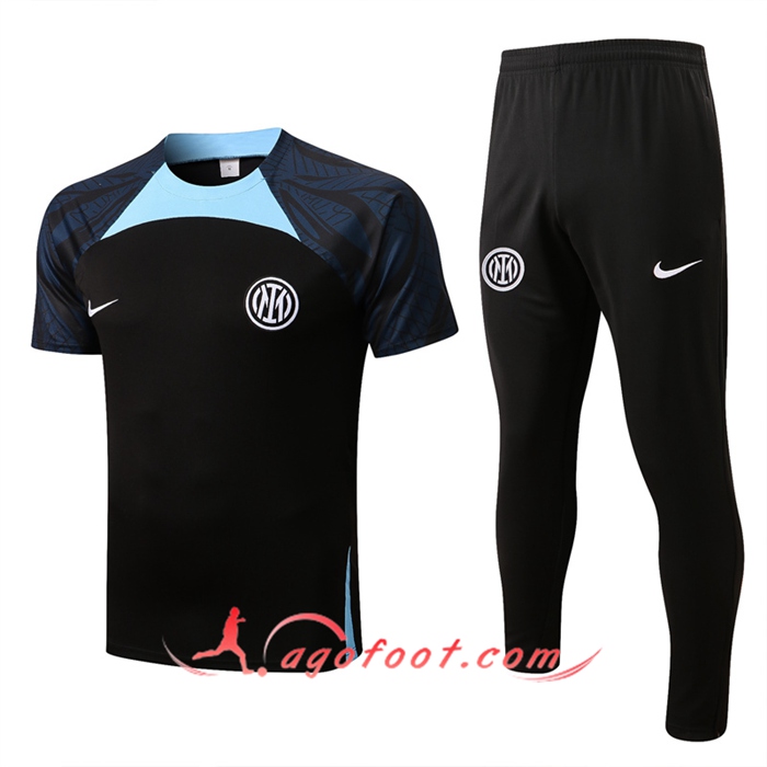 Ensemble Training T-Shirts + Pantalon Inter Milan Noir 2022/2023