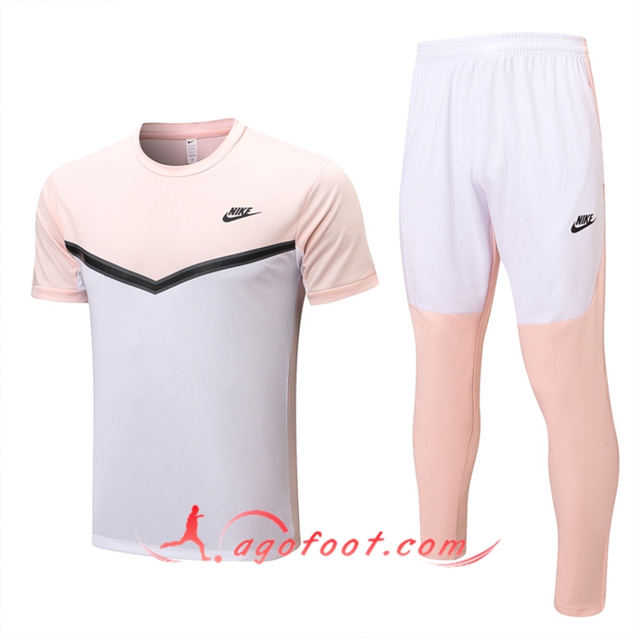Ensemble Training T-Shirts + Pantalon Nike Rose/Blanc 2022/2023