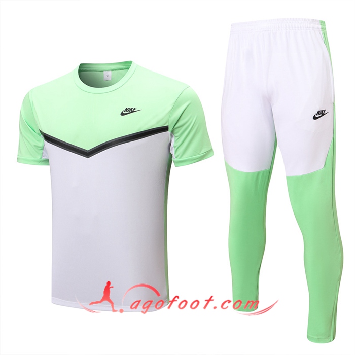 Ensemble Training T-Shirts + Pantalon Nike Vert/Blanc 2022/2023