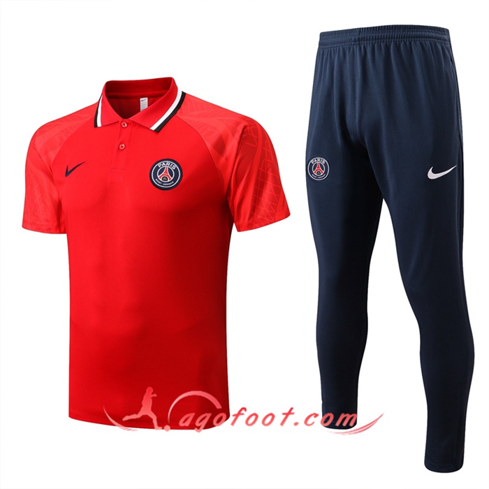 Ensemble Polo Foot PSG Rouge 2022/2023
