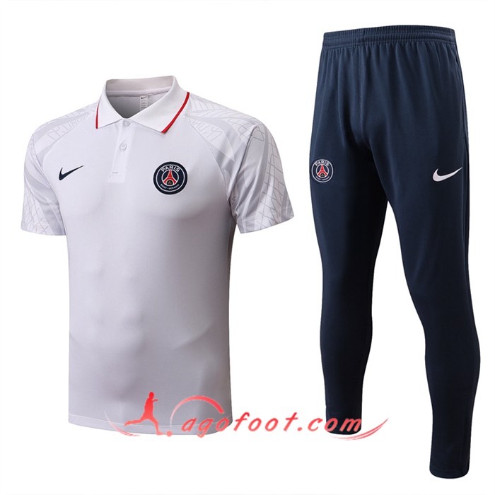 Ensemble Polo Foot PSG Blanc 2022/2023