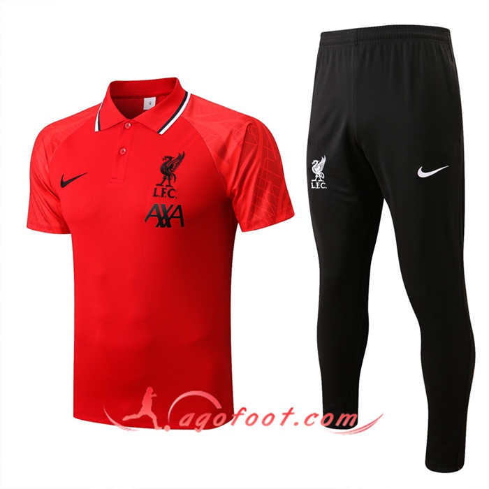 Ensemble Polo Foot FC Liverpool Rouge 2022/2023