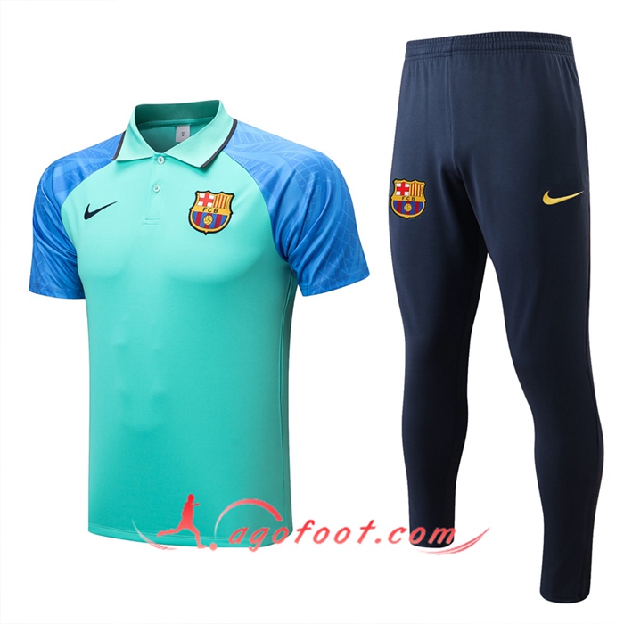 Ensemble Polo Foot FC Barcelone Vert 2022/2023