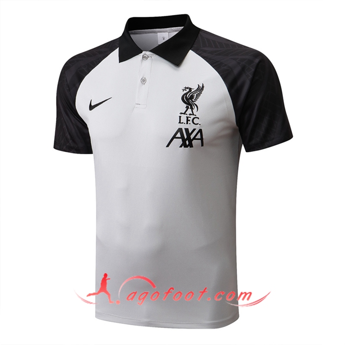 Polo Foot FC Liverpool Noir/Gris 2022/2023