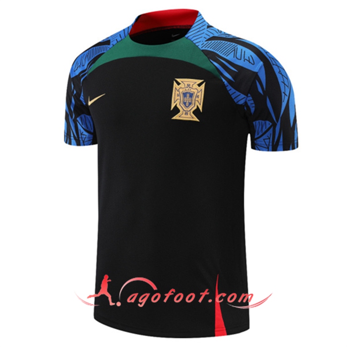 Training T-Shirts Portugal Noir/Bleu 2022/2023
