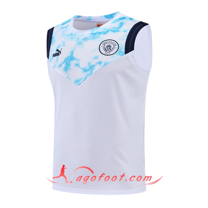 Training Debardeur Manchester City Blanc 2022/2023