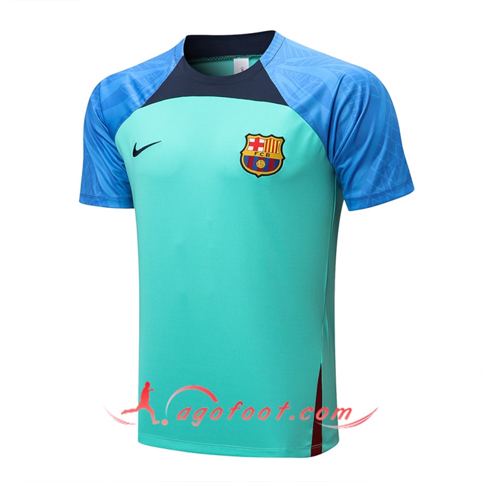 Training T-Shirts FC Barcelone Bleu/Vert 2022/2023