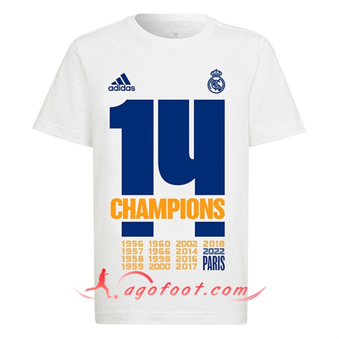 Training T-Shirts Real Madrid UCL Champions 14 Blanc
