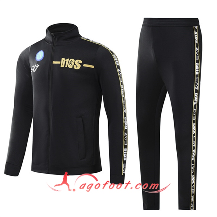 Ensemble Survetement de Foot - Veste SSC Naples Noir 2022/2023