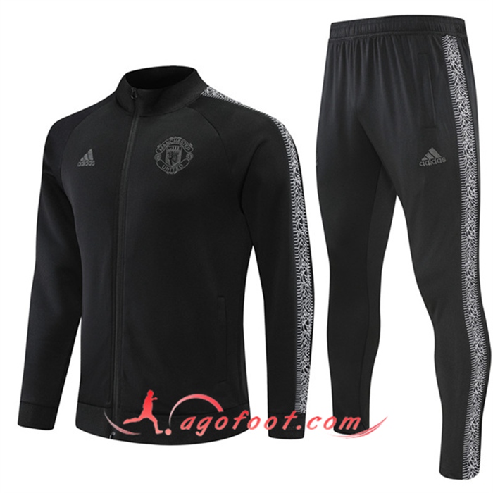 Ensemble Survetement de Foot - Veste Manchester United Noir 2022/2023