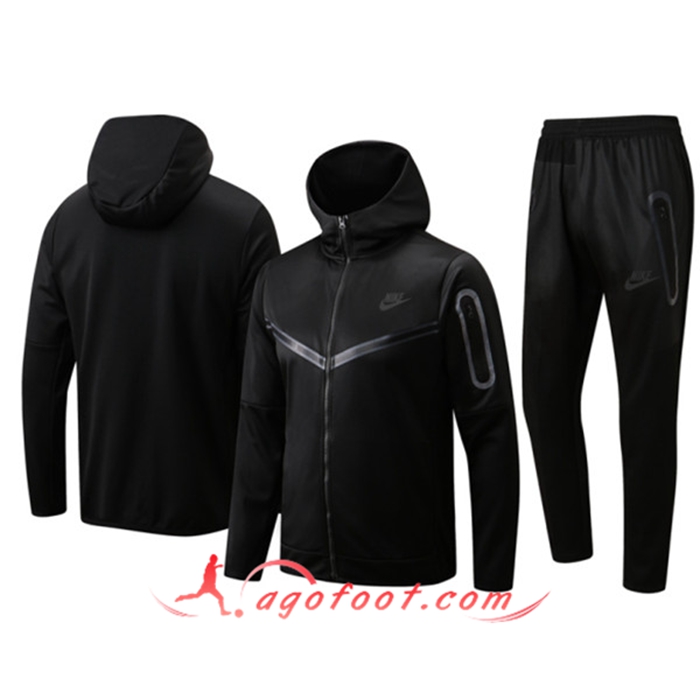 Ensemble Veste A Capuche Survetement Foot Nike Noir 2022/2023