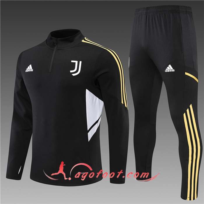 Ensemble Survetement de Foot Juventus Enfant Noir 2022/2023