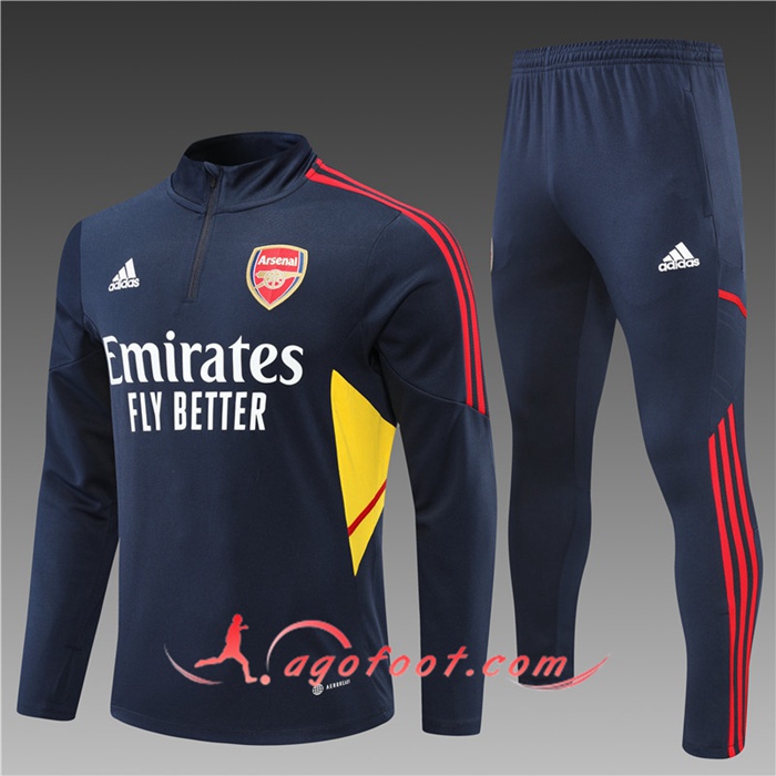 Ensemble Survetement de Foot Arsenal Enfant Bleu Marin 2022/2023