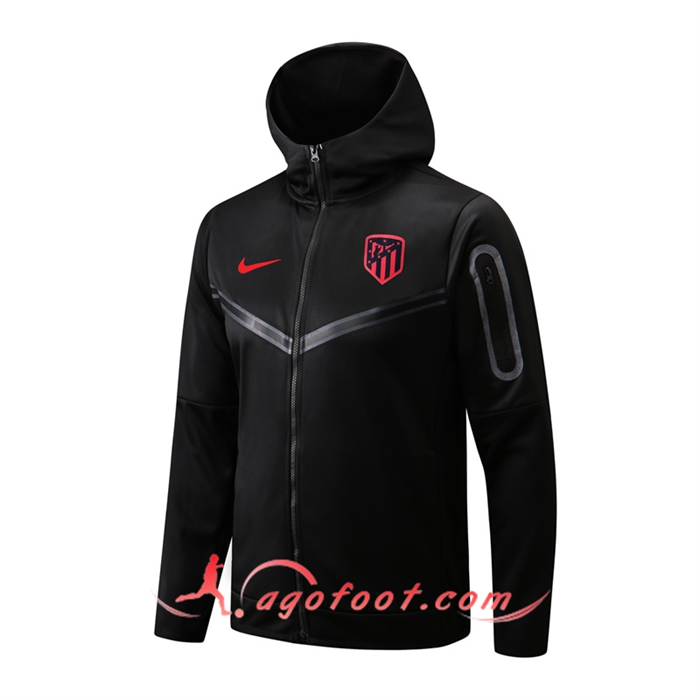 Veste A Capuche Atletico Madrid Noir 2022/2023