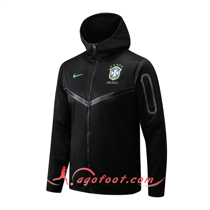 Veste A Capuche Brésil Noir 2022/2023