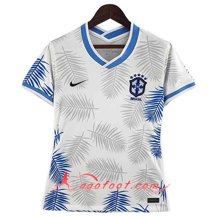 Maillot de Foot Brésil Femme Classic Blanc 2022/2023