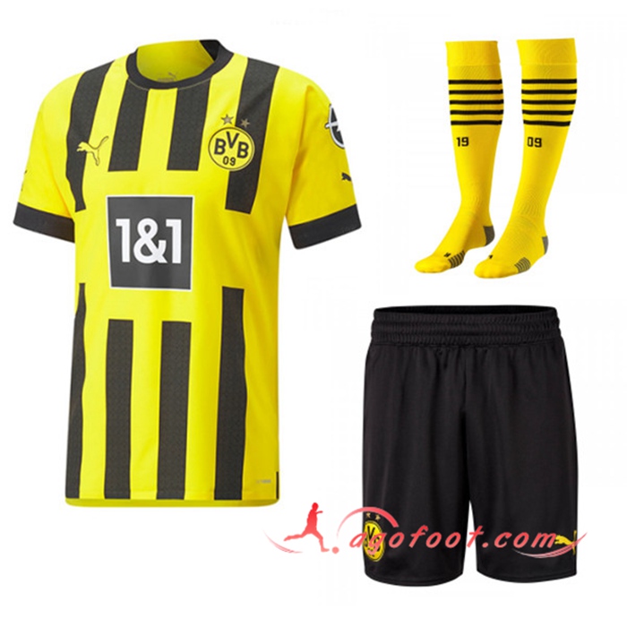 Ensemble Maillot Foot Dortmund BVB Domicile (Short + Chaussettes) 2022/2023