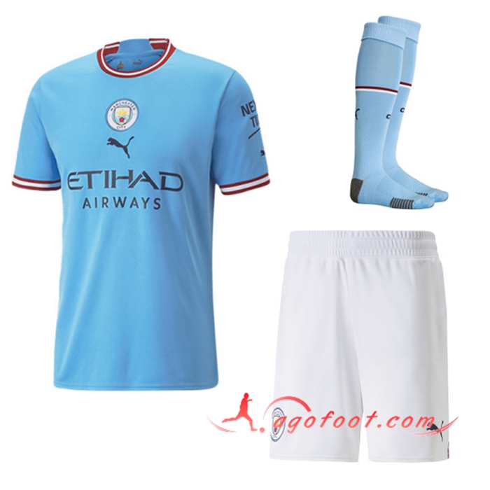 Ensemble Maillot Foot Manchester City Domicile (Short + Chaussettes) 2022/2023