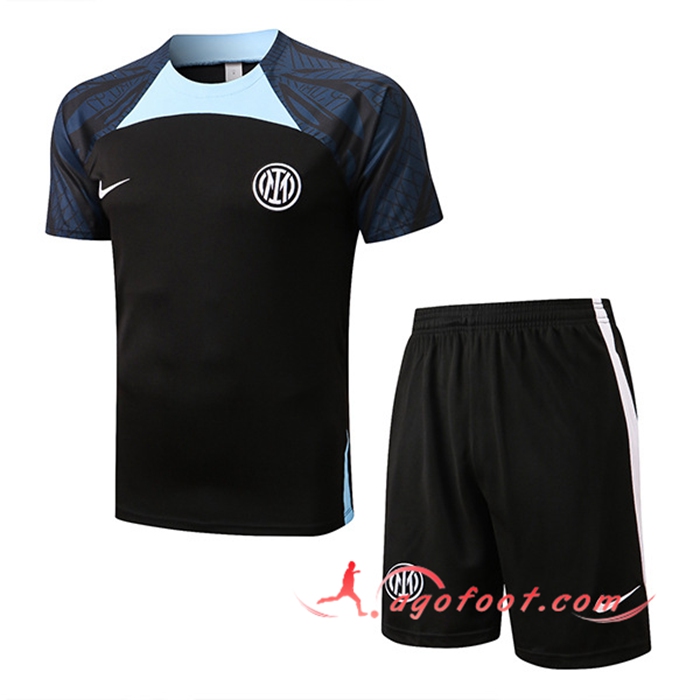 Ensemble Training T-Shirts + Shorts Inter Milan Noir 2022/2023