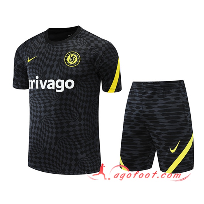 Ensemble Training T-Shirts + Shorts FC Chelsea Noir 2022/2023