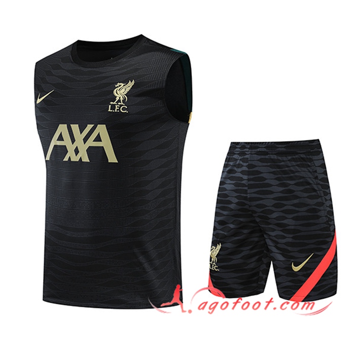 Ensemble Training Debardeur + Shorts FC Liverpool Noir 2022/2023