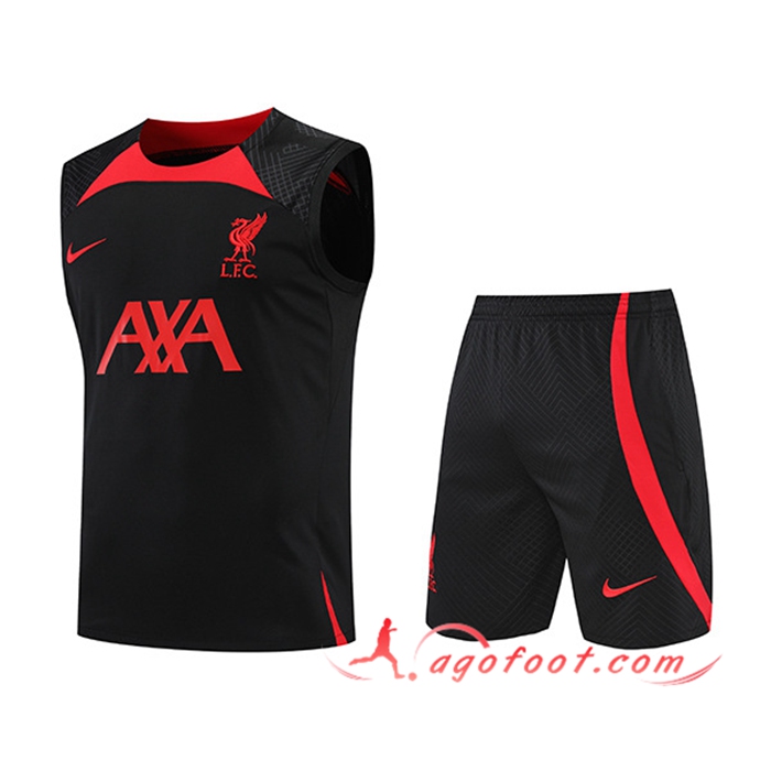 Ensemble Training Debardeur + Shorts FC Liverpool Rouge/Noir 2022/2023