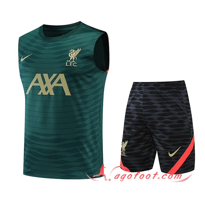 Ensemble Training Debardeur + Shorts FC Liverpool Vert 2022/2023