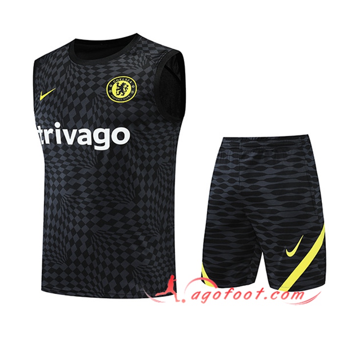 Ensemble Training Debardeur + Shorts FC Chelsea Noir 2022/2023
