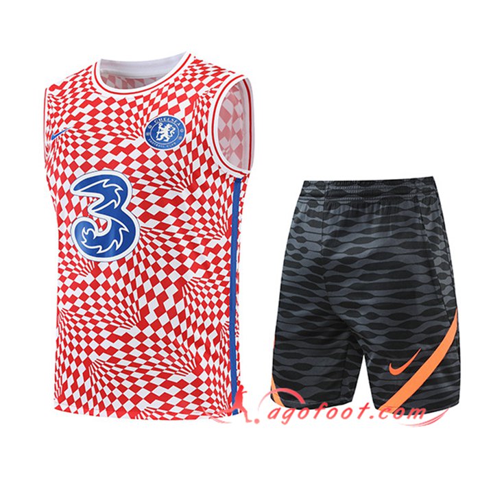 Ensemble Training Debardeur + Shorts FC Chelsea Rouge 2022/2023