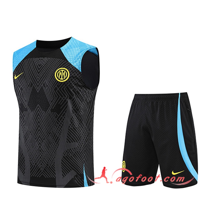 Ensemble Training Debardeur + Shorts Inter Milan Noir/Bleu 2022/2023