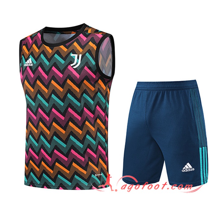 Ensemble Training Debardeur + Shorts Juventus Clair/Orange/Rose 2022/2023