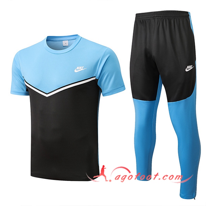 Ensemble Training T-Shirts + Pantalon Nike Noir/Bleu 2022/2023