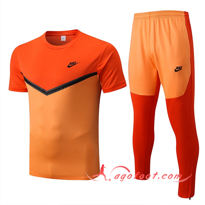 Ensemble Training T-Shirts + Pantalon Nike Orange 2022/2023