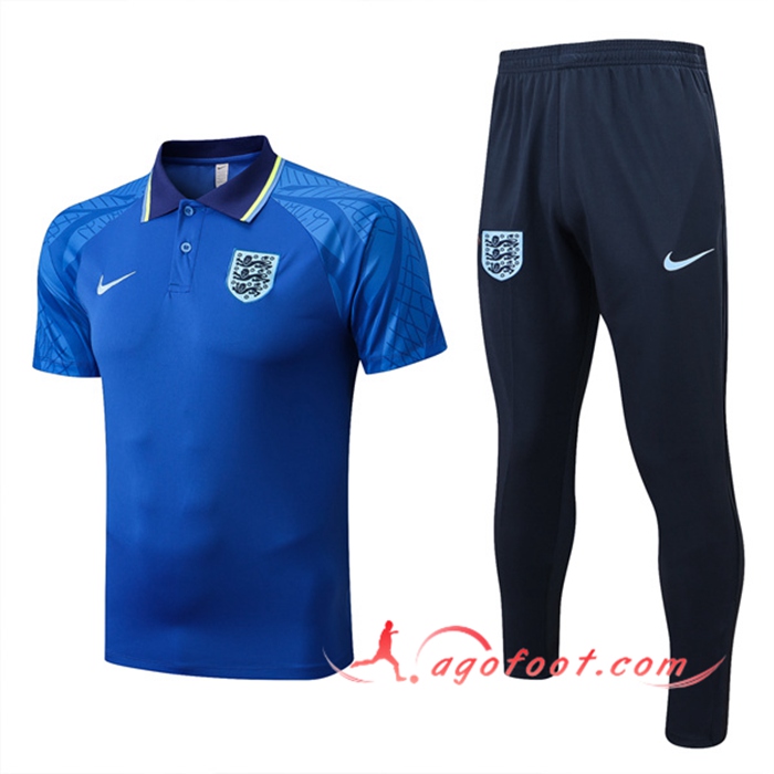 Ensemble Polo Foot Angleterre Bleu 2022/2023
