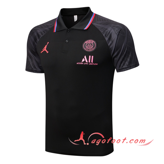 Polo Foot Jordan PSG Noir/Gris 2022/2023