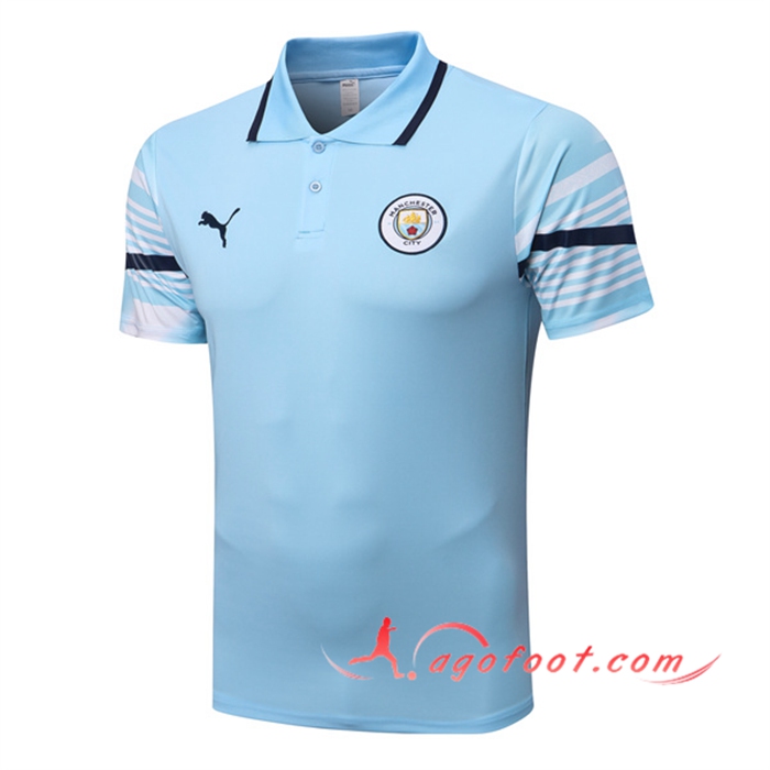 Polo Foot Manchester City Bleu Clair 2022/2023