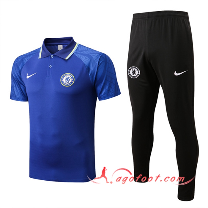 Ensemble Polo Foot FC Chelsea Bleu 2022/2023